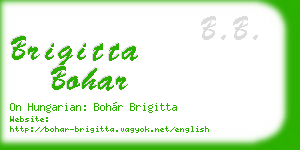 brigitta bohar business card